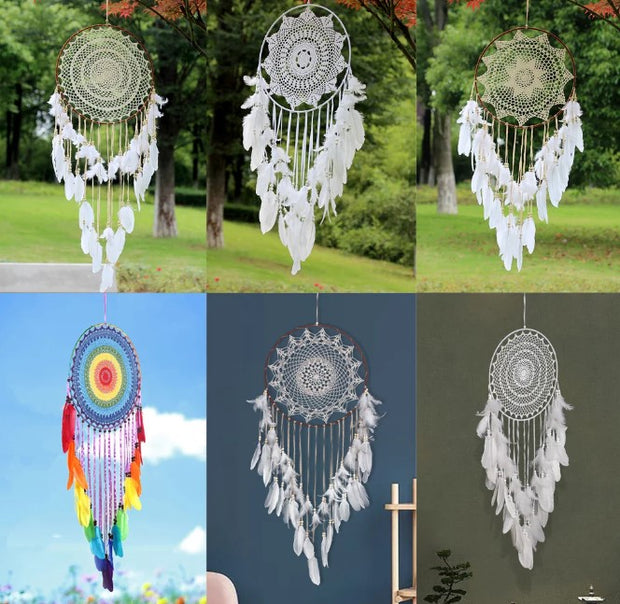 New Hollow Wind Chime Hanging Ornaments Large Dream Catcher Home Decoration Bedroom Living Room Wall Hanging Decorative Pendant