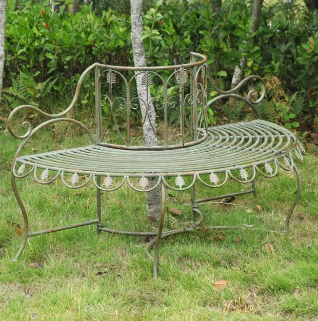 European Style Retro Semi-round Chair Outdoor Garden Wrought Iron Chair Garden Villa Courtyard Chair Garden Furniture Sets WKGF