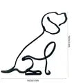 Metal Statue Abstract Dog Sculpture Animal Collection Decoration Gifts Modern Home Office Accessories